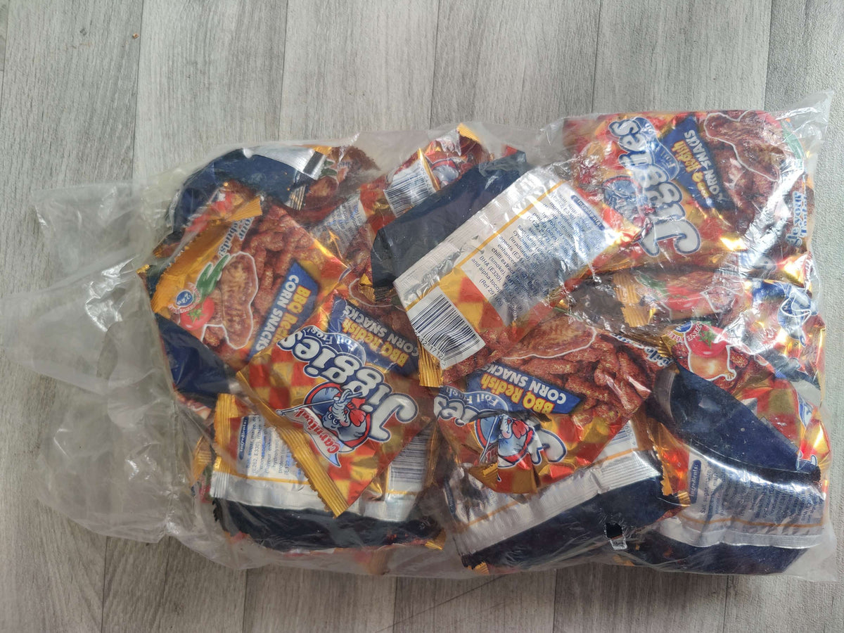 Jiggies BBQ Beef corn snacks - 20 pack