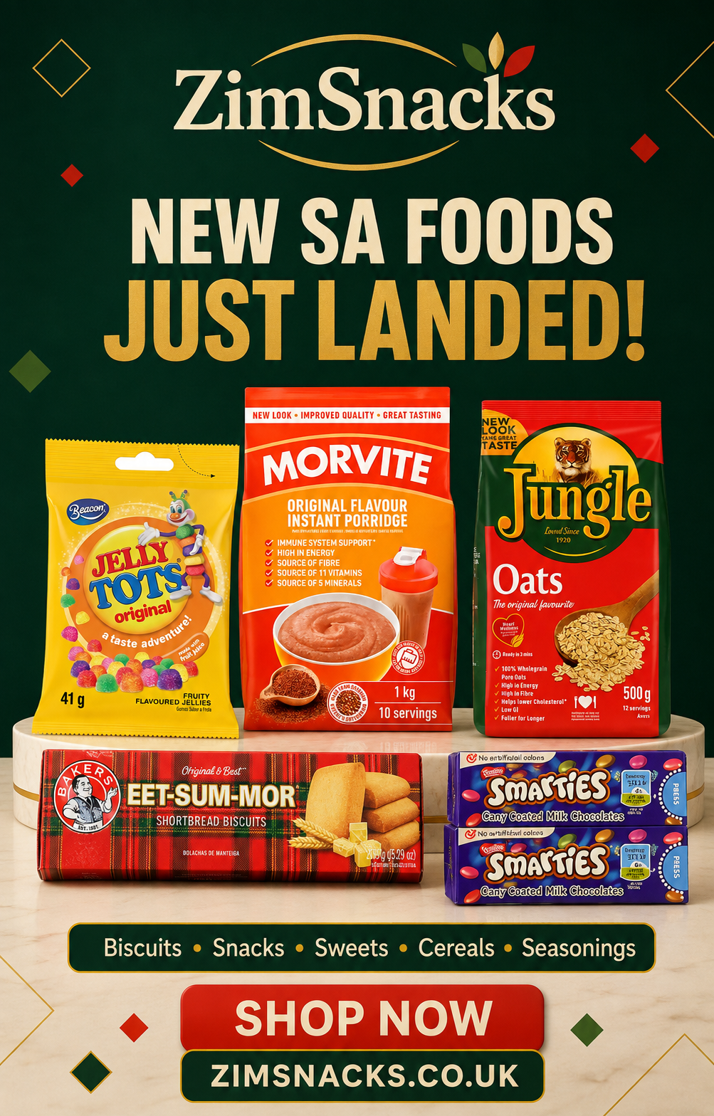 ZimSnacks new SA Foods just landed promotional flyer