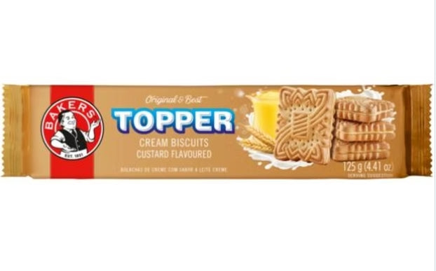 Topper Biscuits Custard Flavour 125g
