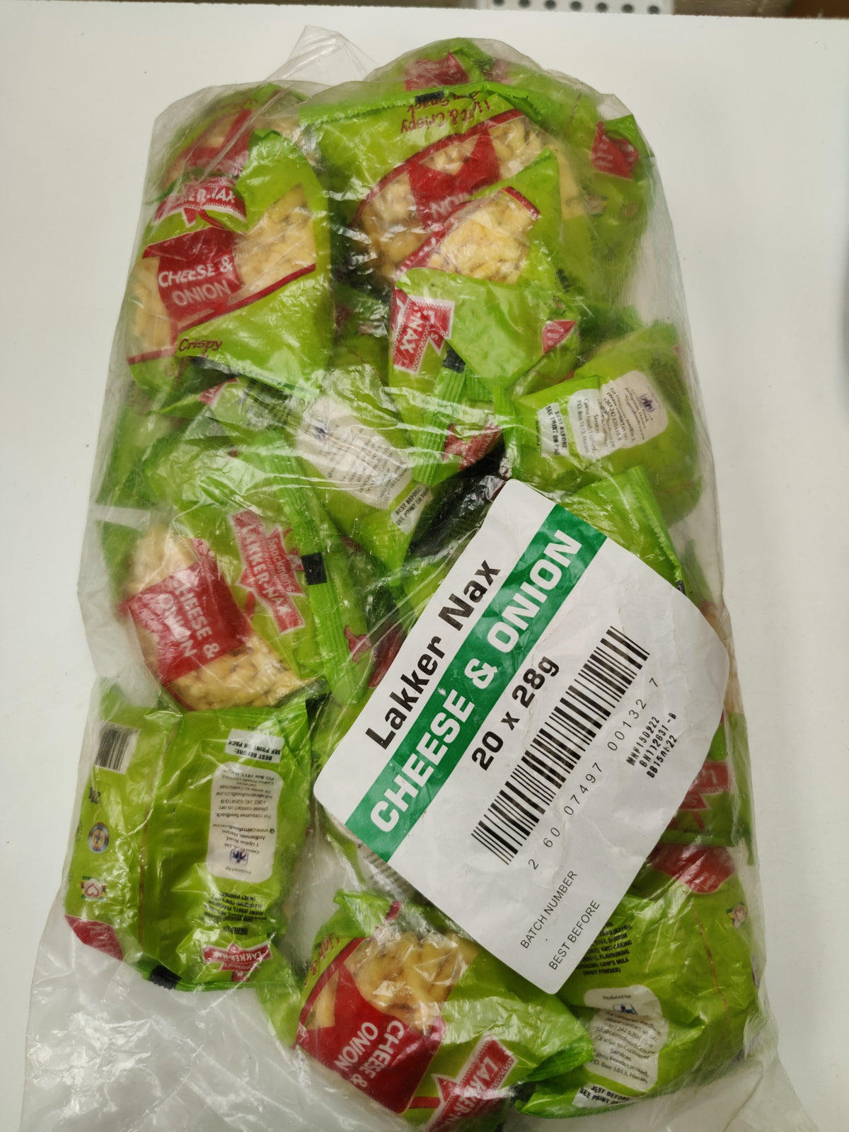Lakkersnax Cheese and Onion bag
