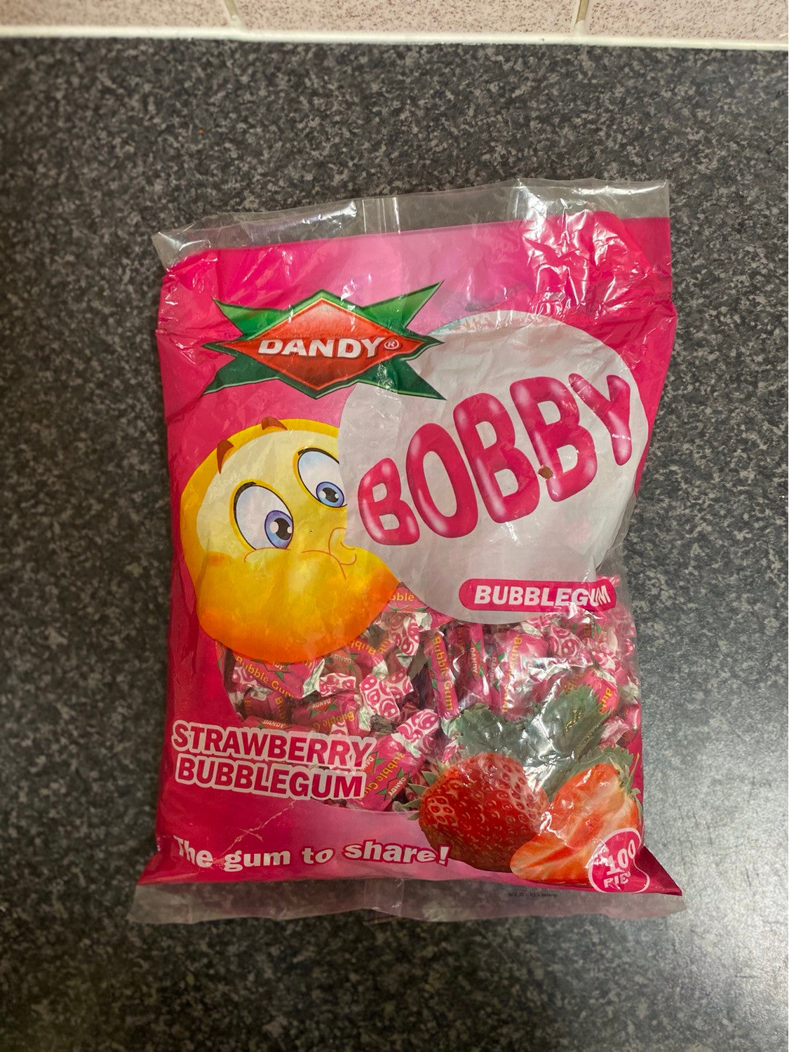 Dandy Strawberry Bubblegum - Pack of 100