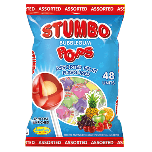 Stumbo Bubble Gum Pops 48 units
