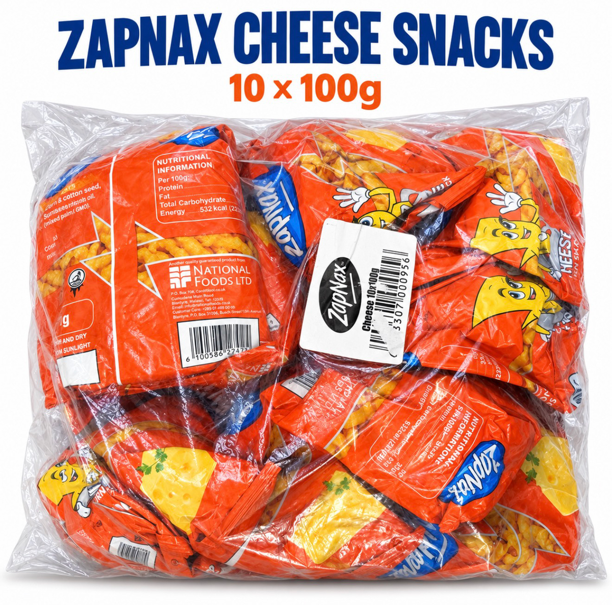 ZapNax Cheese 100g x10 pack