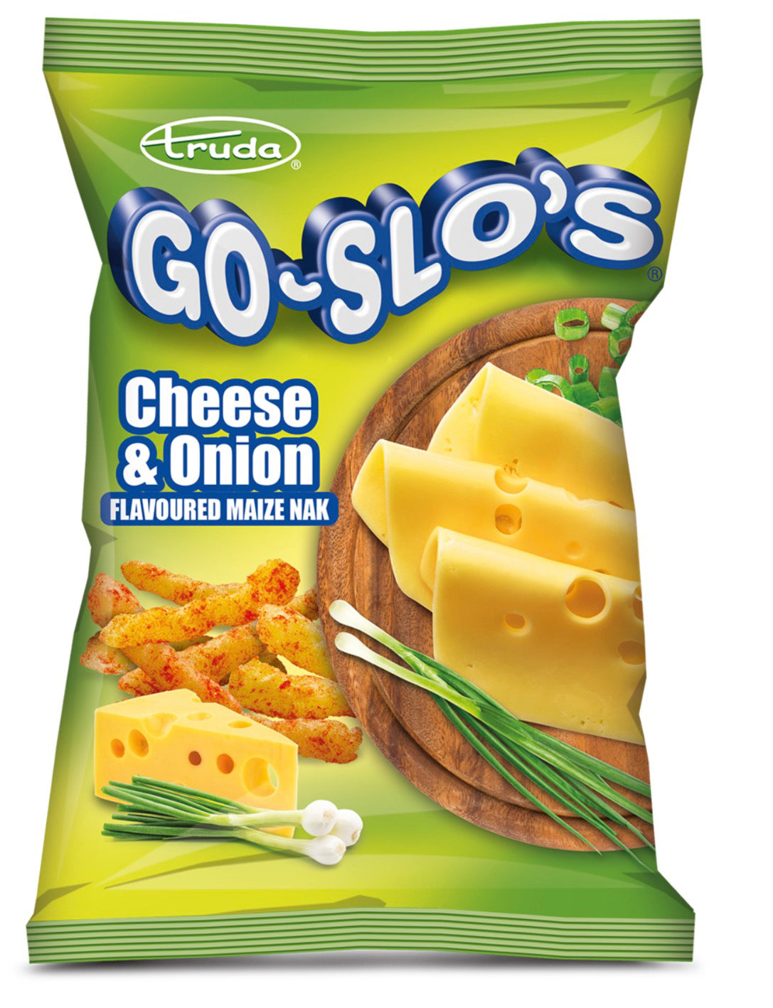 Go Slo’s Cheese & Onion Maize Snack 100g